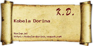 Kobela Dorina névjegykártya